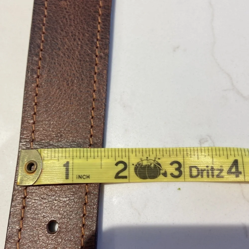 Men's Brown Leather Belt. Size 36